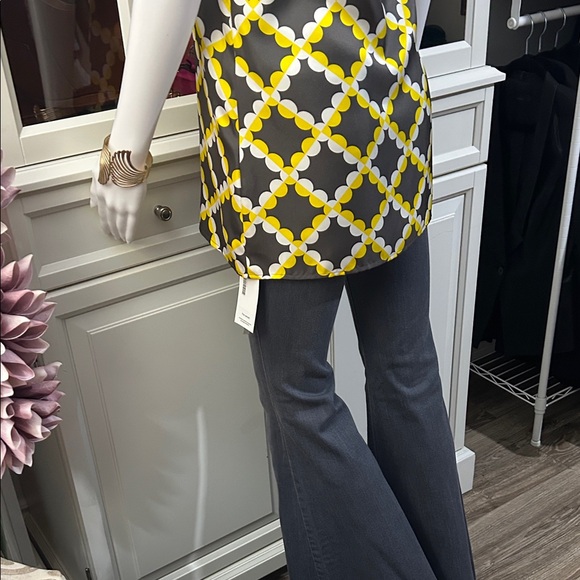 Tory Burch Yellow, grey, and white  Patterned Tank Top - Picture 13 of 16